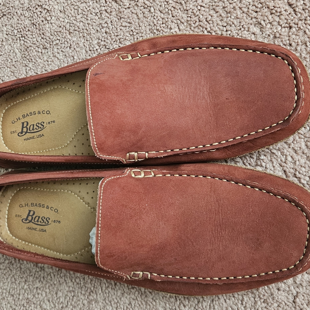G.H. Bass & Co. Brown Leather Loafers Slip-On Comfort